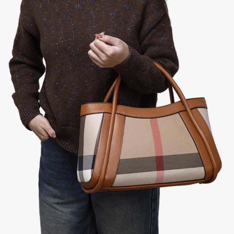Prestova Plaid Tote Bag