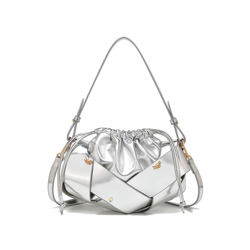 Women's Sculptural Woven Shoulder Bag