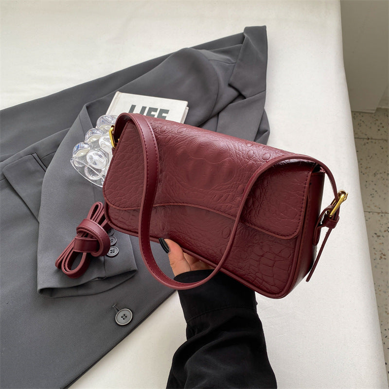 Parisian Croc Shoulder Bag