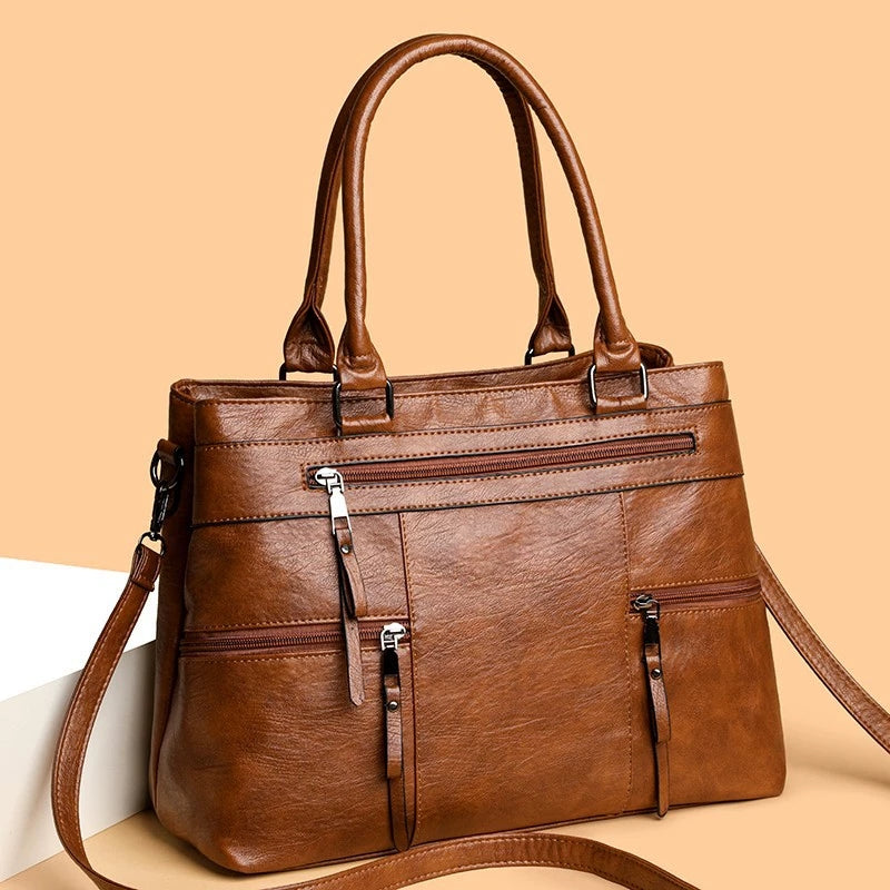 Women's New Temperament versatile Multi Pocket Shoulder Bag