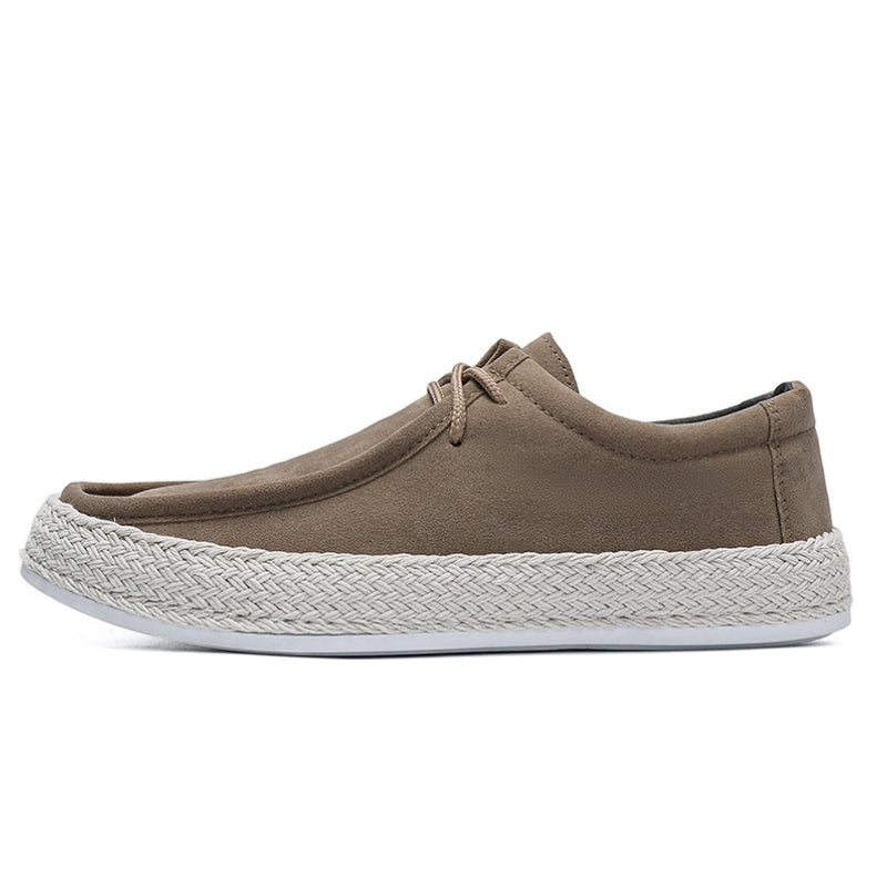 Men's Suede-Finish Braided Loafers