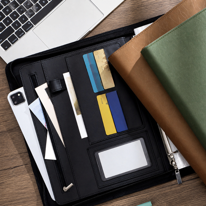 A4 Pro Business Leather Folder Bag
