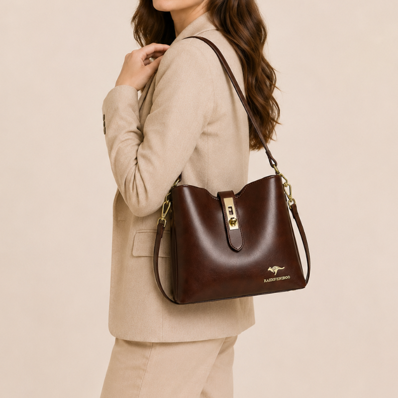 Veloura Lock Shoulder Bag