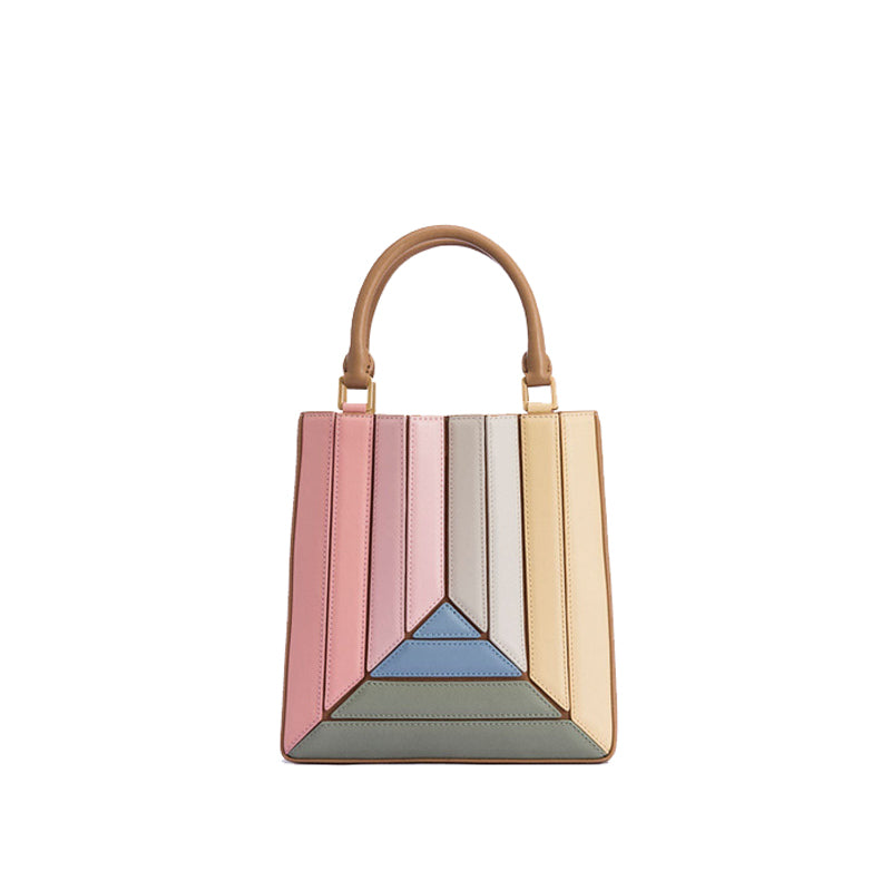 Pleated PU Leather Mini Shoulder Handbag