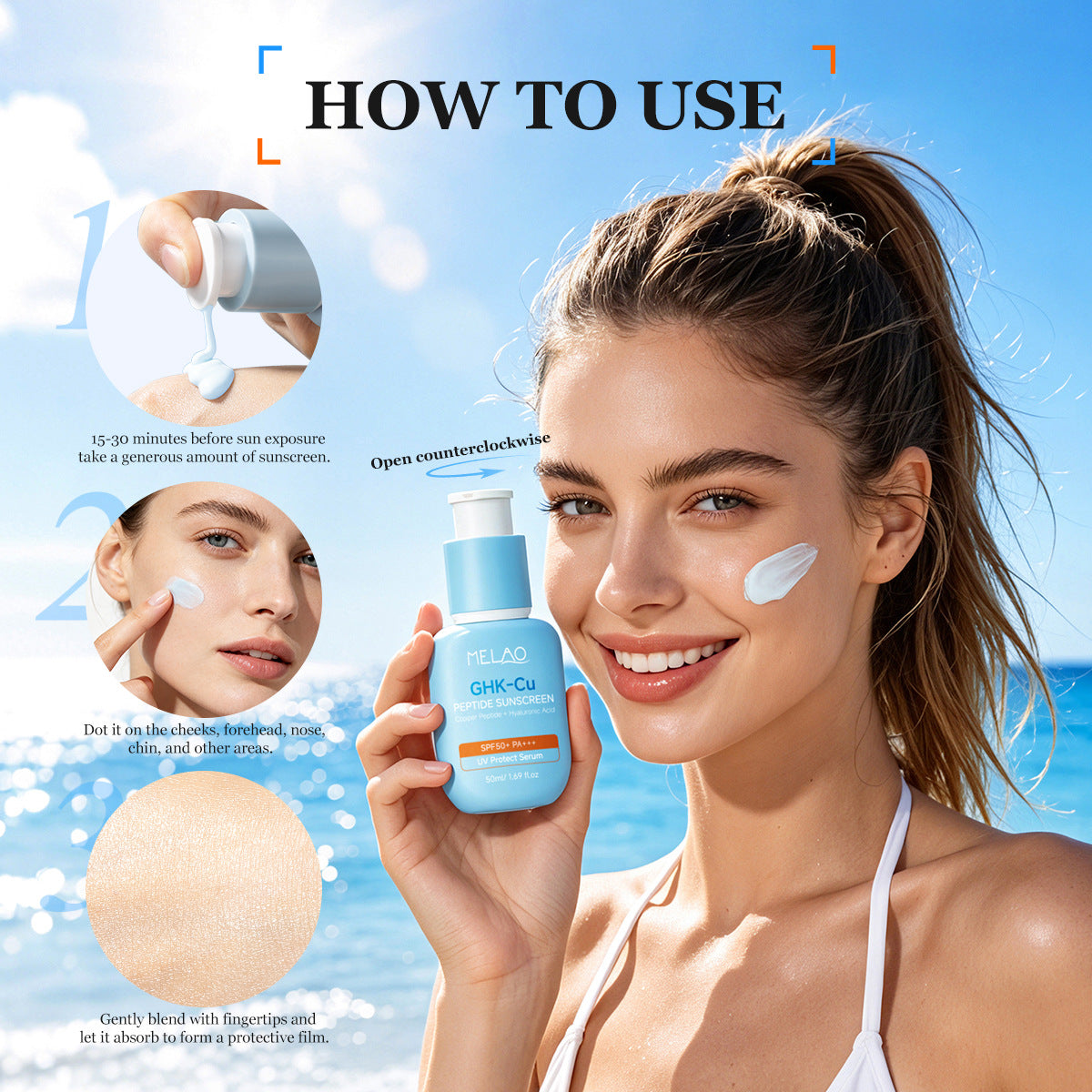 Copper Peptide Hydrating Face Sunscreen