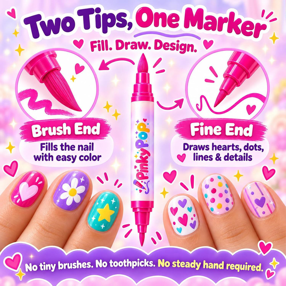 Pinky Pop Nail Art Markers