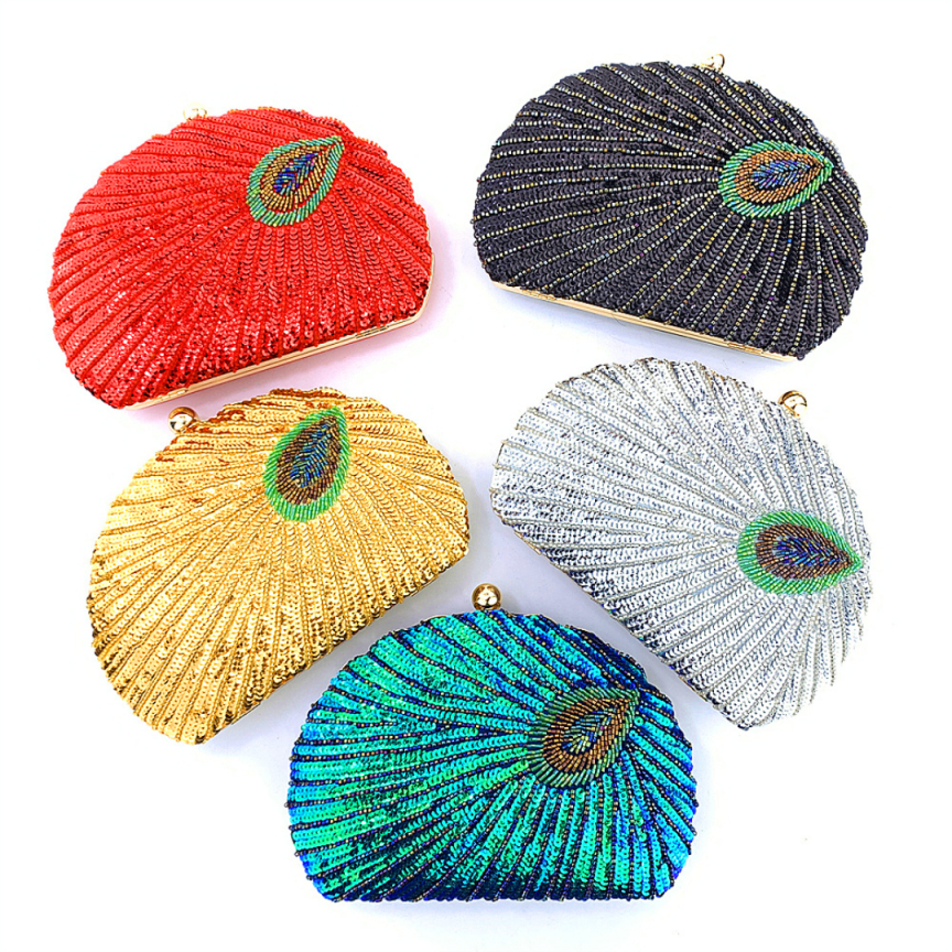 Retro Beaded Embroidery Evening Clutch Bag
