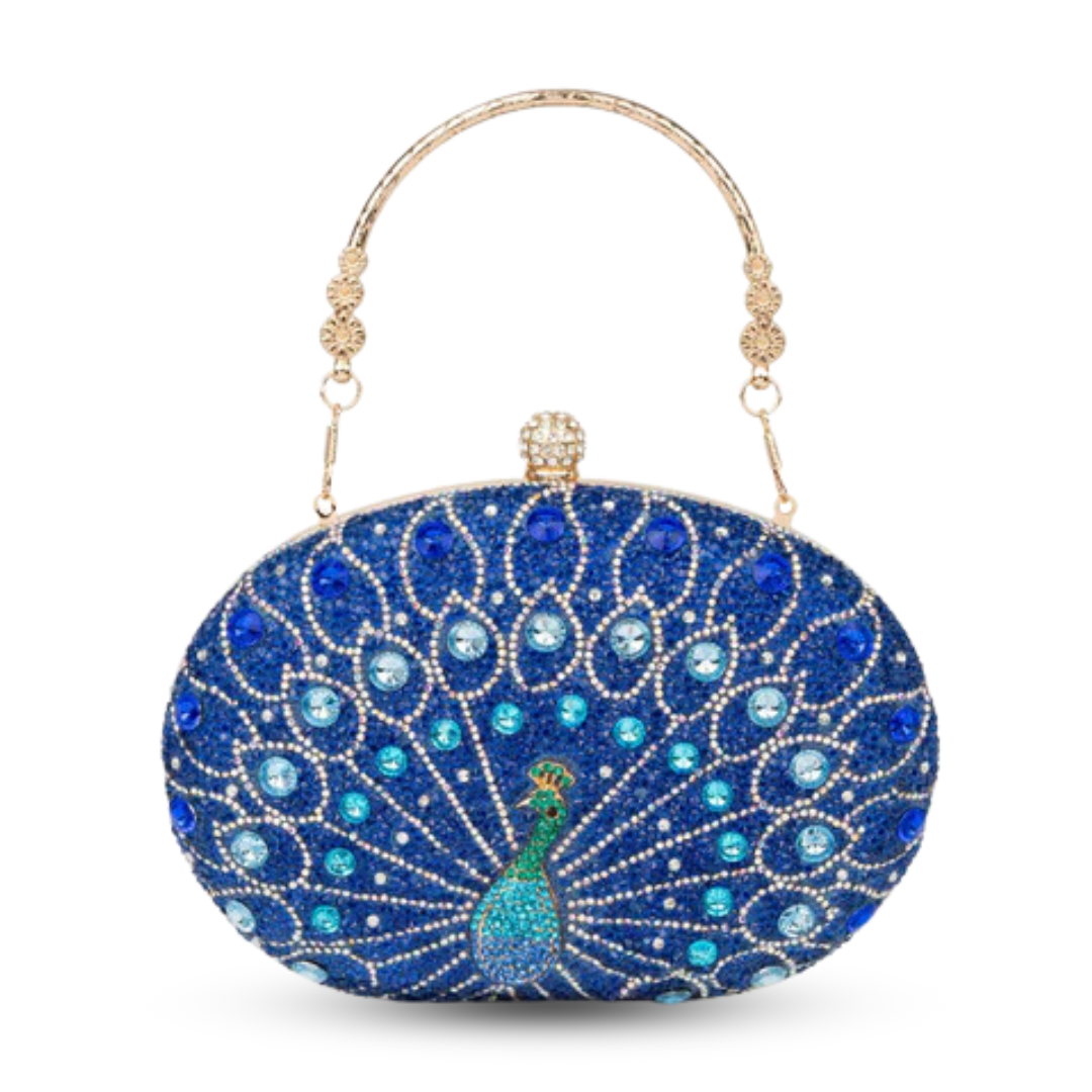 Peacock Diamond Evening Clutch