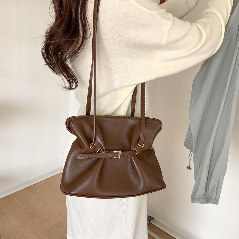 Cloud Luxe Pleated Shoulder Bag