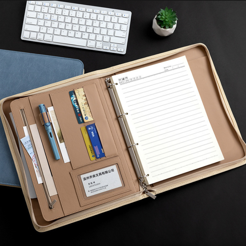 A4 Pro Business Leather Folder Bag