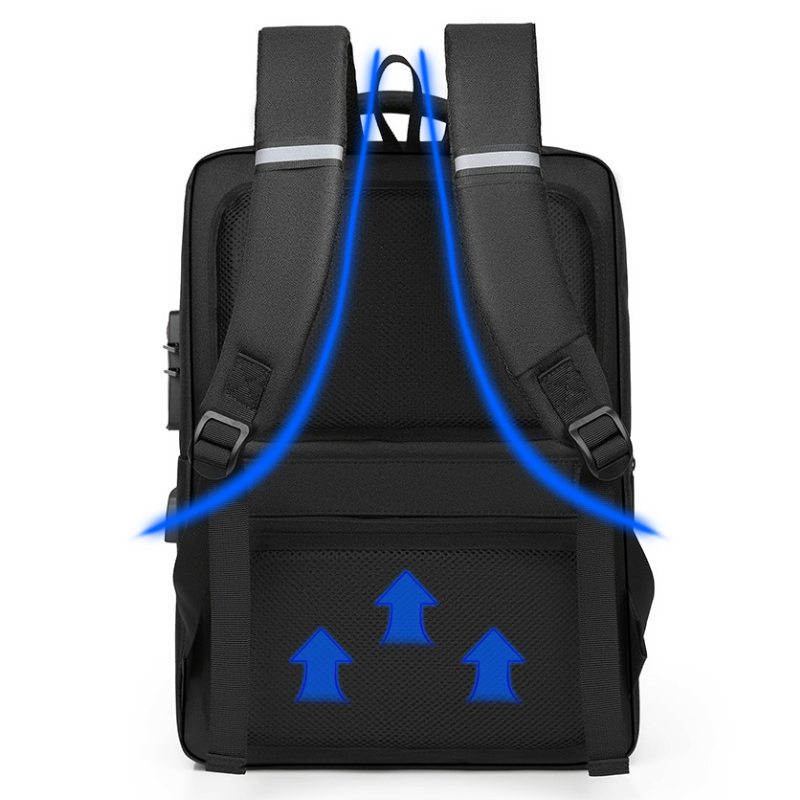 Anti-Theft Business Polyester Backpack with USB Charging