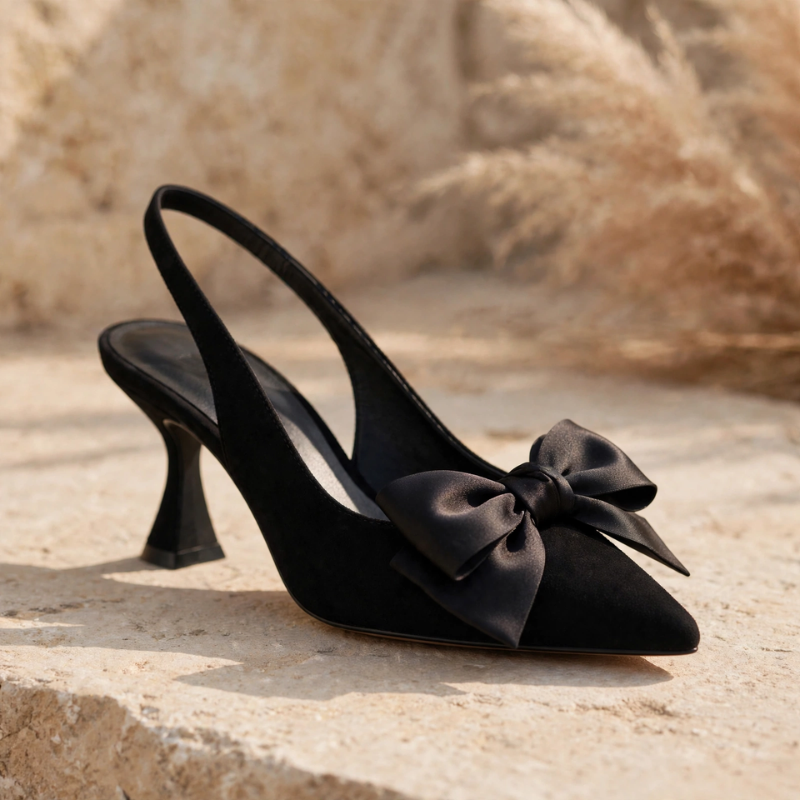 Bowknot Backless Stiletto Heels
