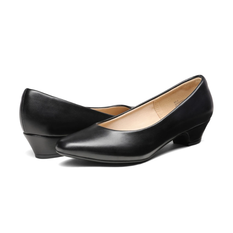 Elegant Square Toe Low Heel Pumps