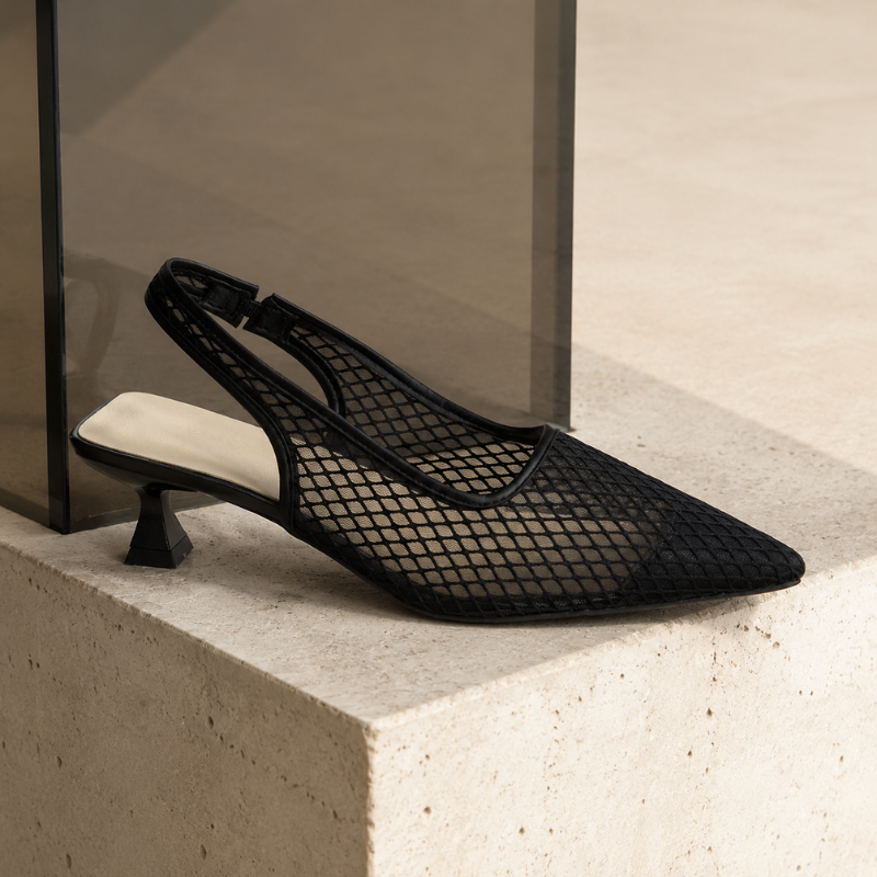 Crystal Veil Pointed Heels
