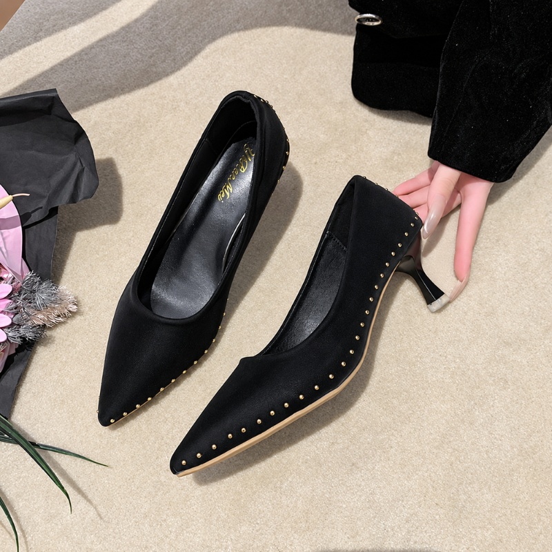Edge Crystal Trim Pumps