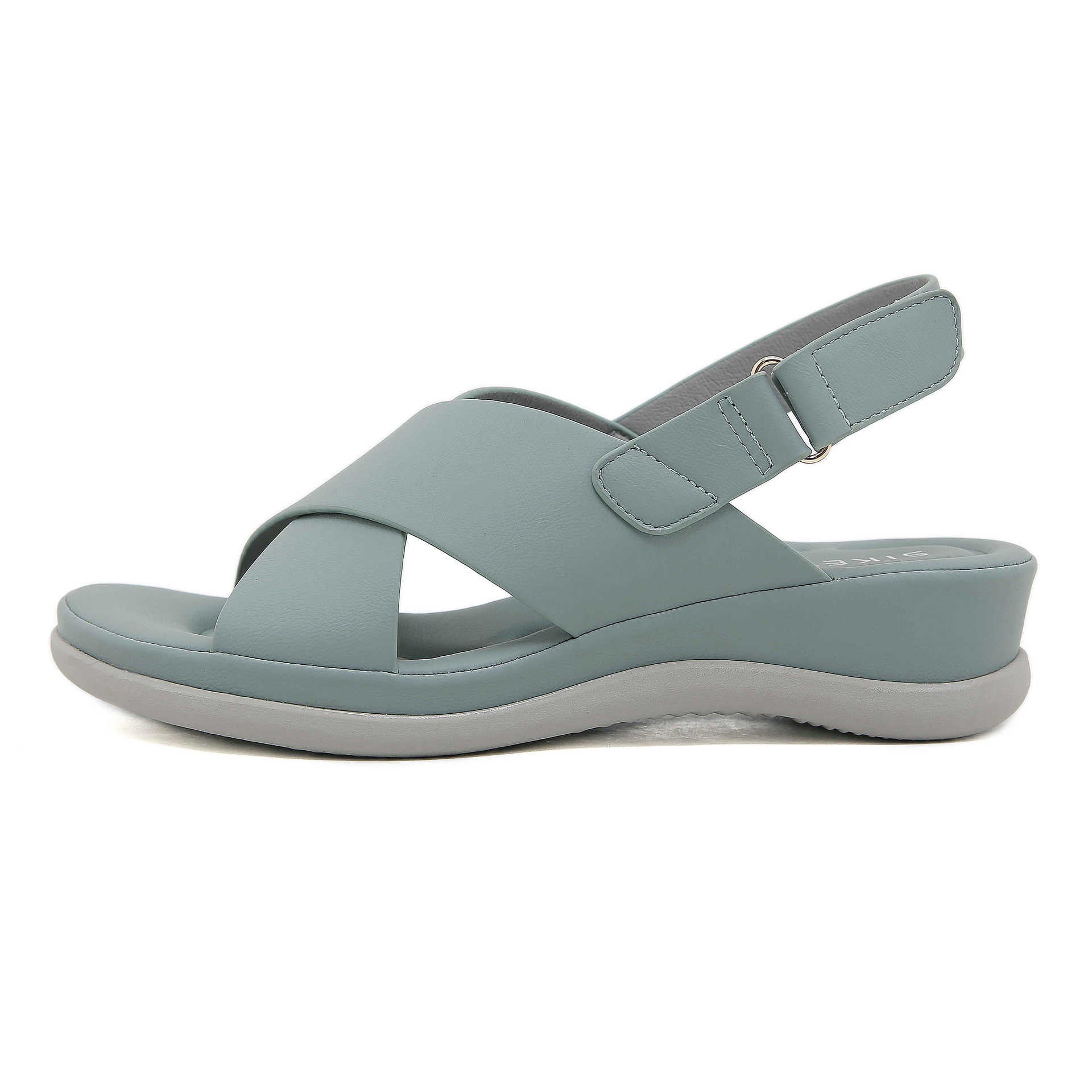 Women Chic Cross Strap Wedge Sandals with Backstrap