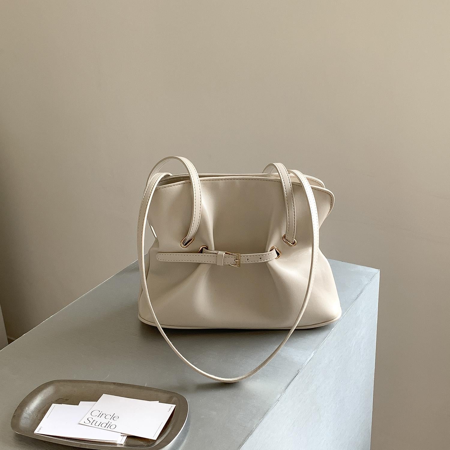 Cloud Luxe Pleated Shoulder Bag