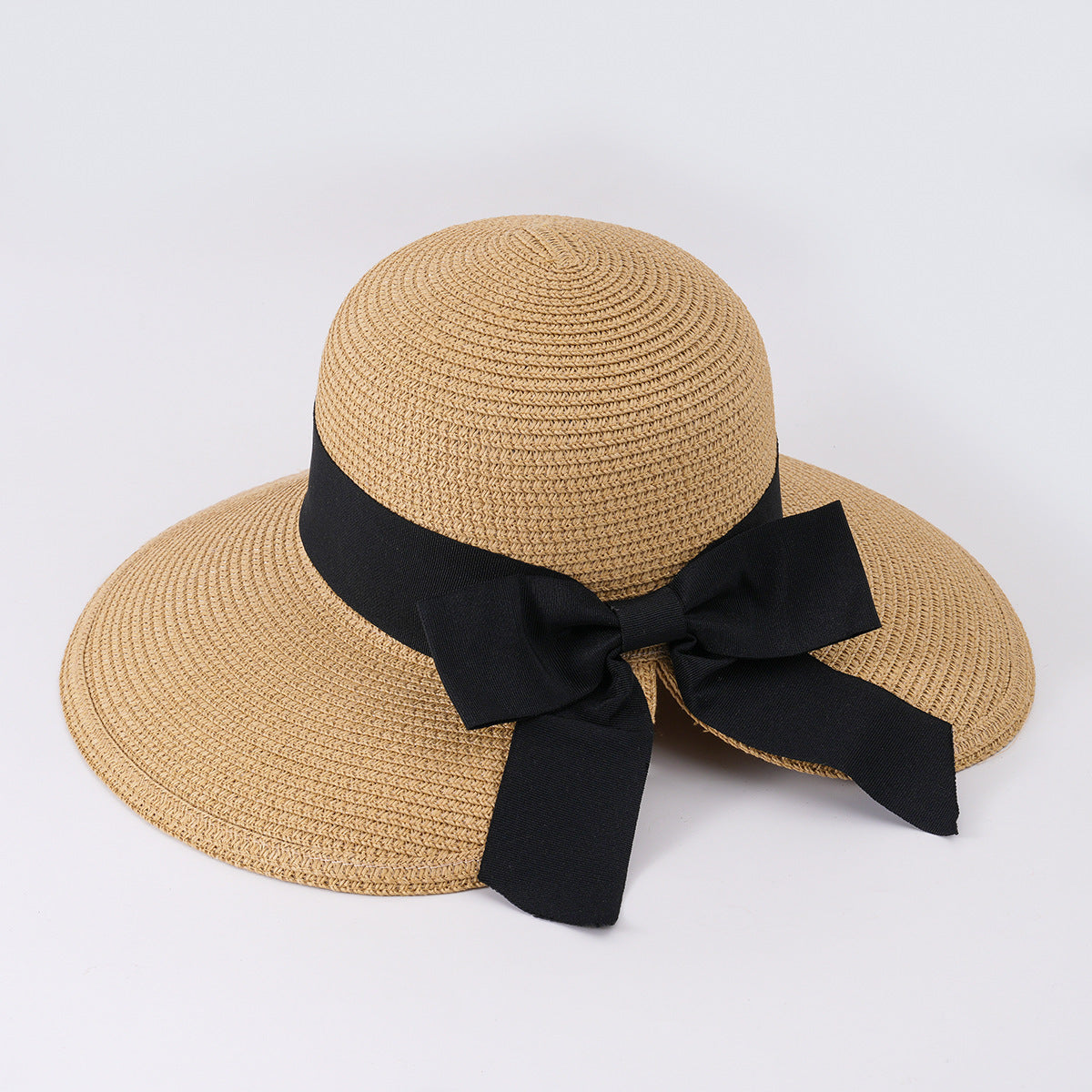 Elodie Bow-Tie Split Brim Straw Hat