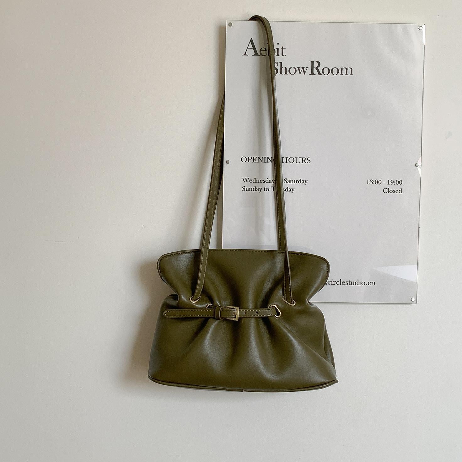 Cloud Luxe Pleated Shoulder Bag