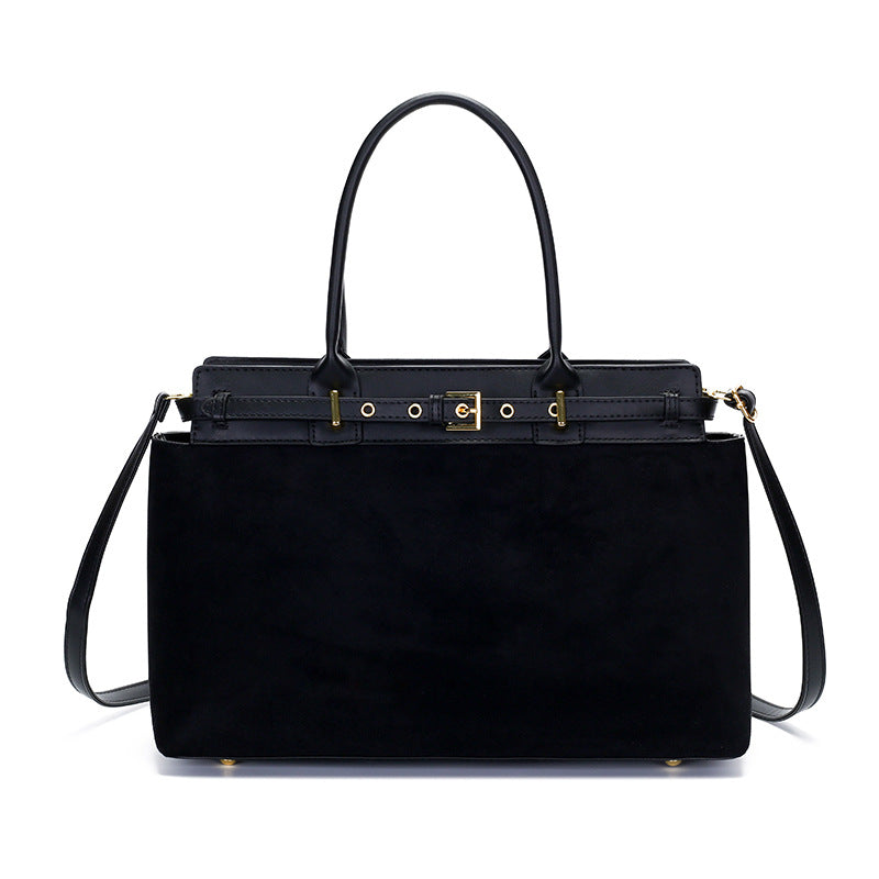 Retro Leather Buckle Handbag