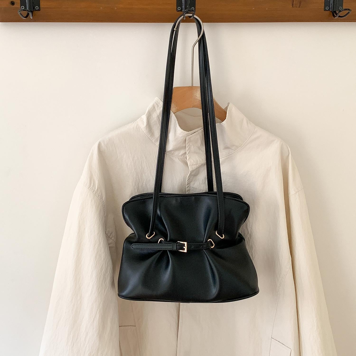 Cloud Luxe Pleated Shoulder Bag
