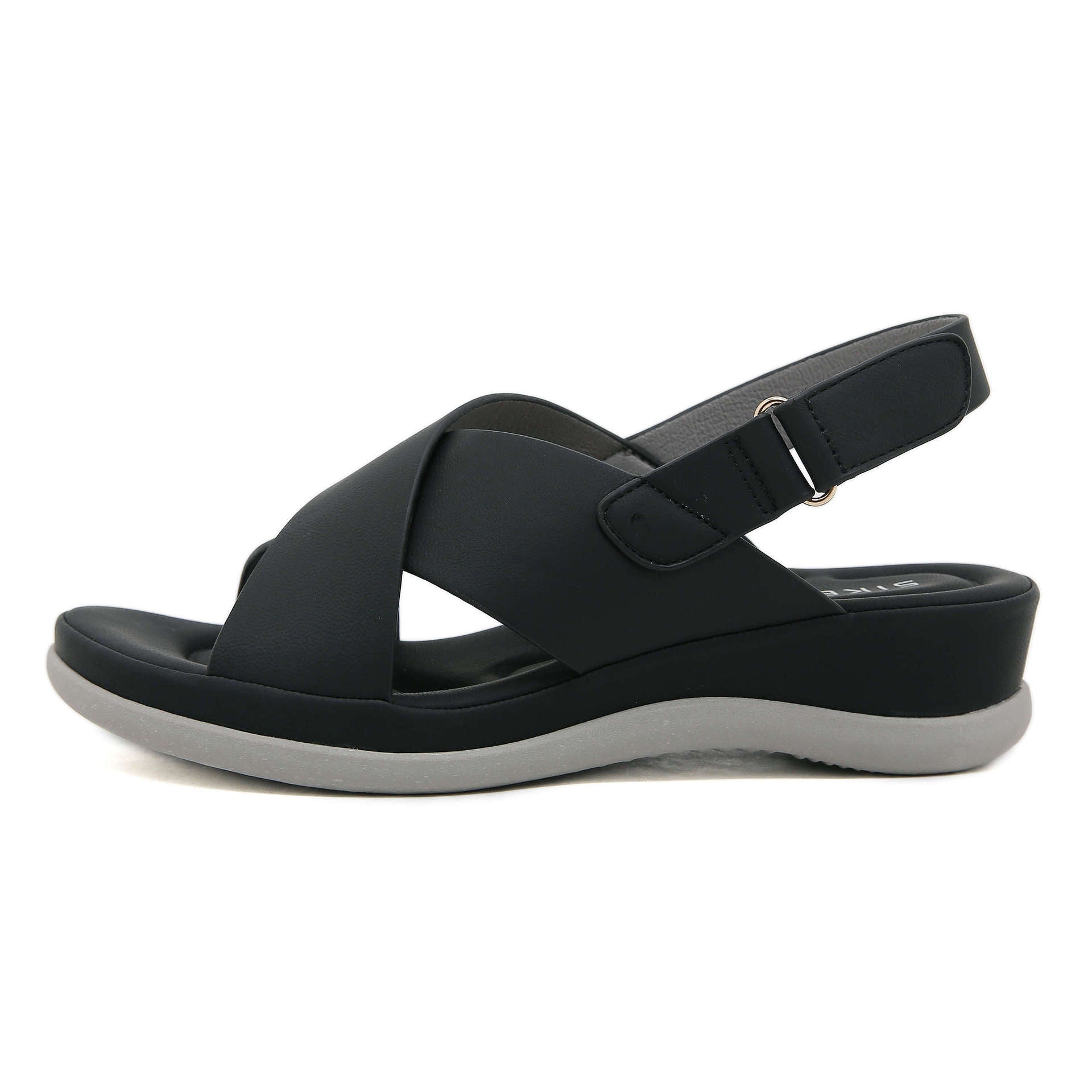 Women Chic Cross Strap Wedge Sandals with Backstrap