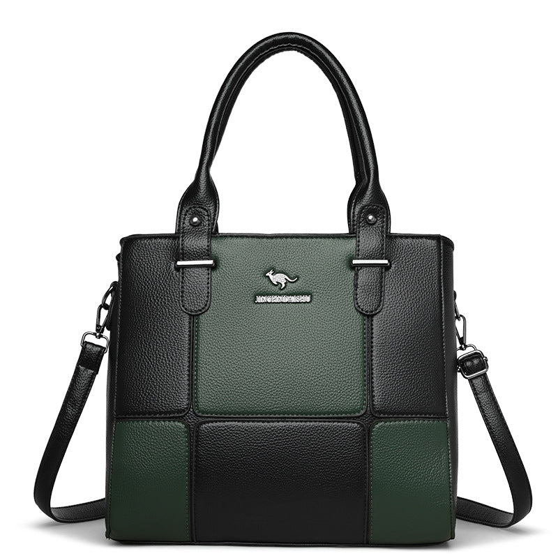 Monochrome Heritage Leather Handbag
