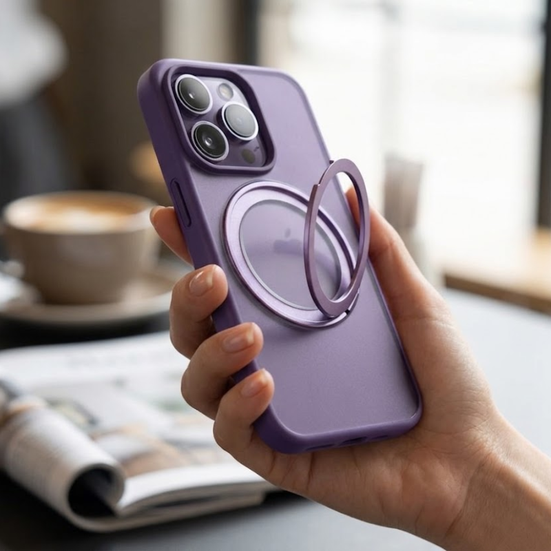Rotating Ring Magnetic Phone Case