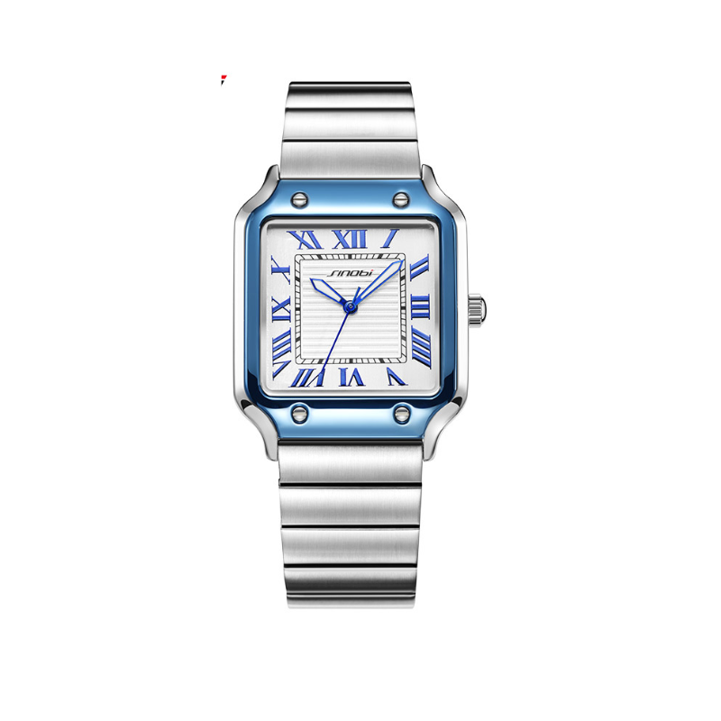 Roman Square Steel Men’s Watch