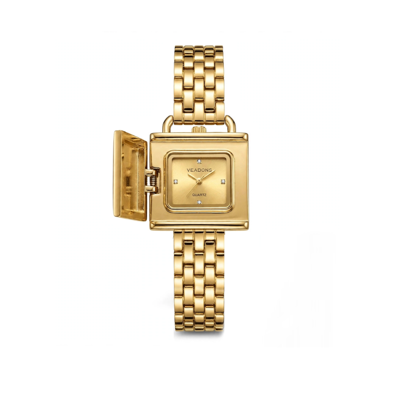 Flip-Top Square Bracelet Watch