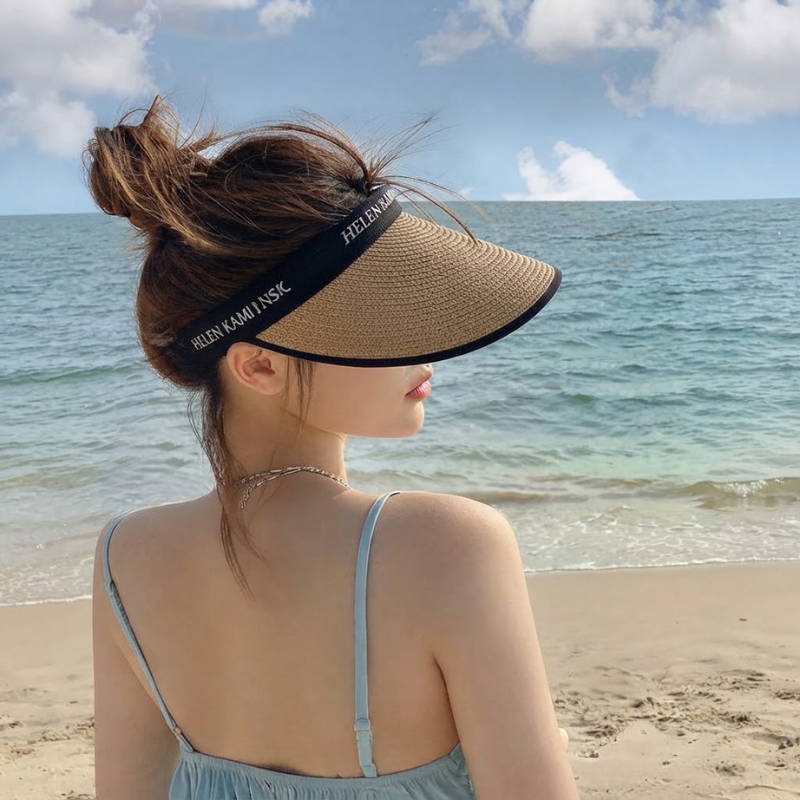 Solara Woven Open-Visor Sun Hat