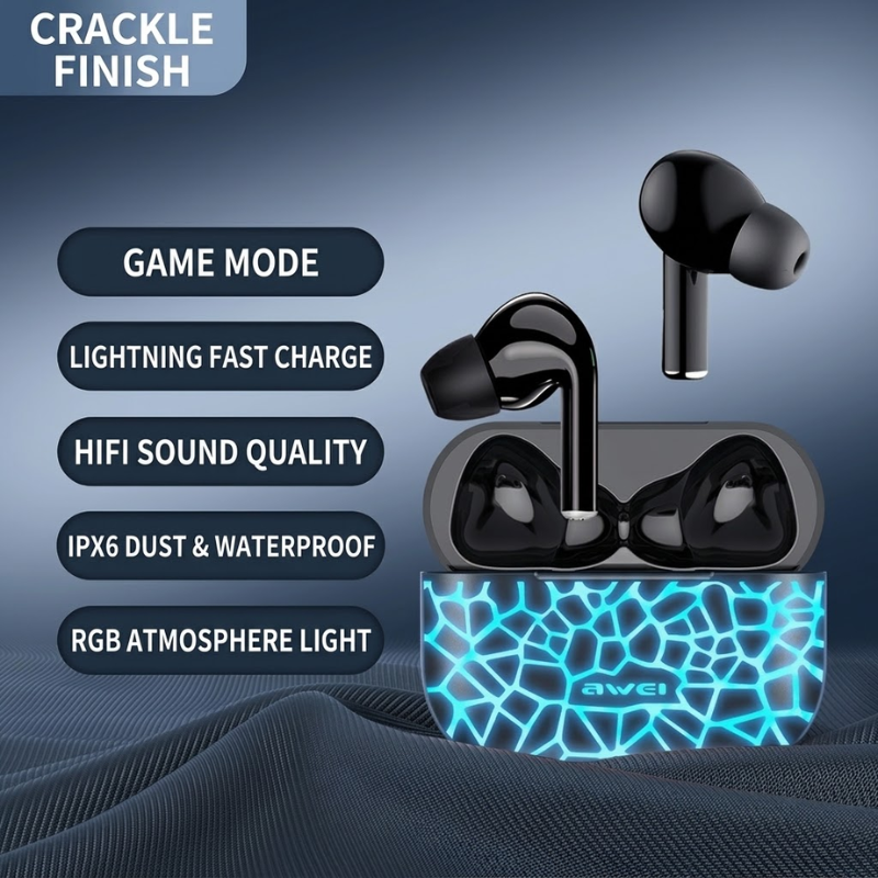Awei Vortex RGB TWS Gaming Earbuds