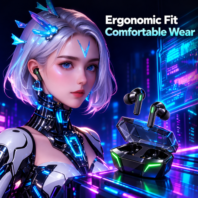 Low-Latency Gaming Bluetooth Earbuds