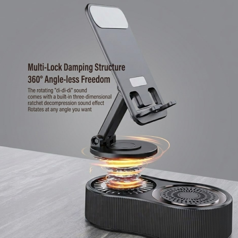 Rotating Bluetooth Speaker with Phone Holder