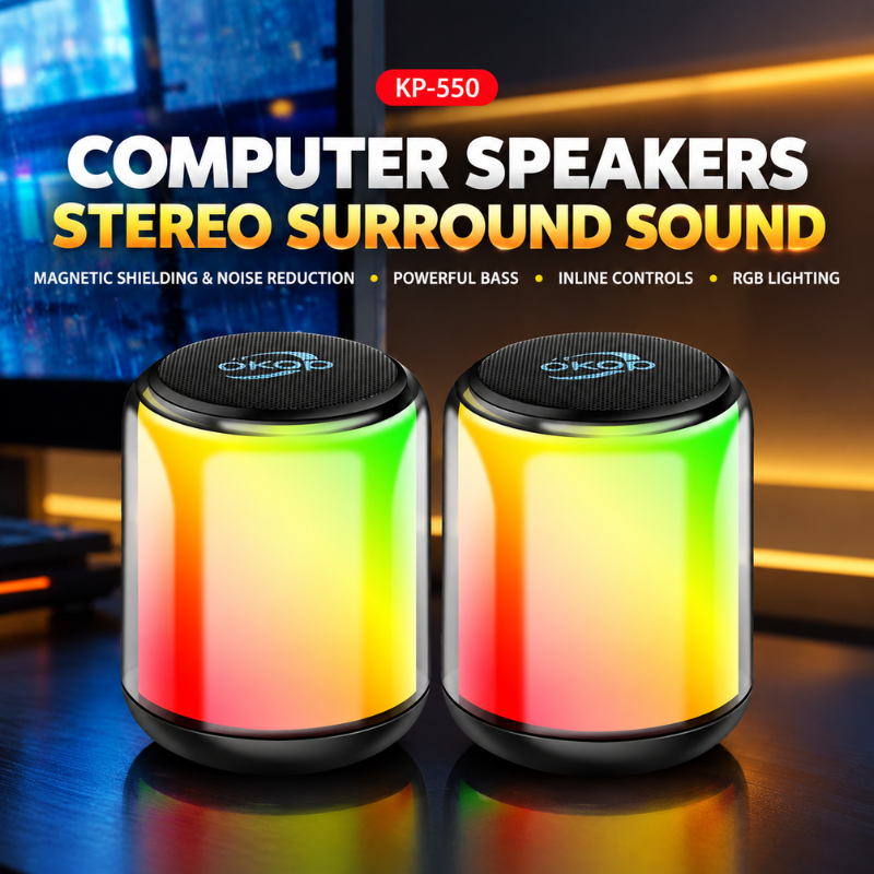RGB Glow Cylinder Bluetooth Speaker