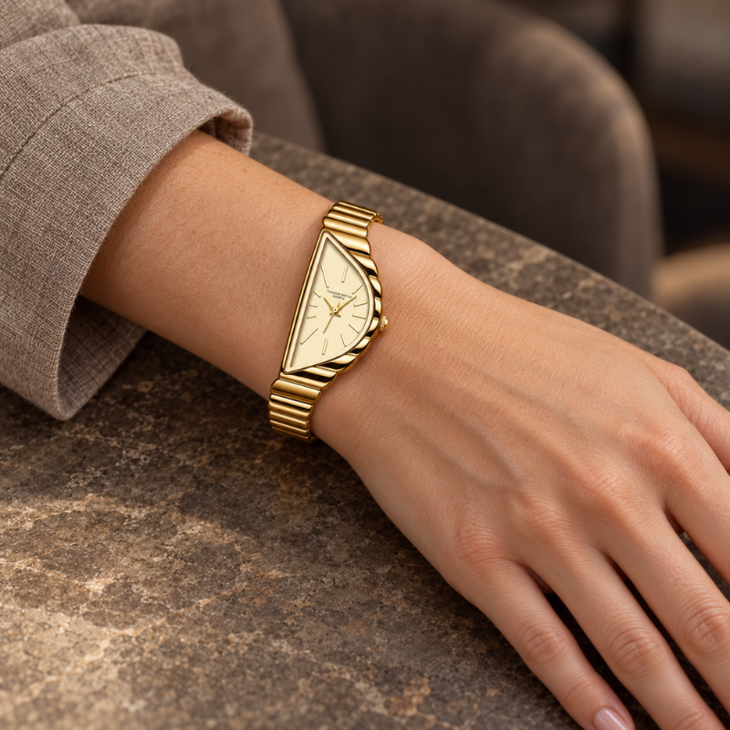Elegant Teardrop Silver Bracelet Watch