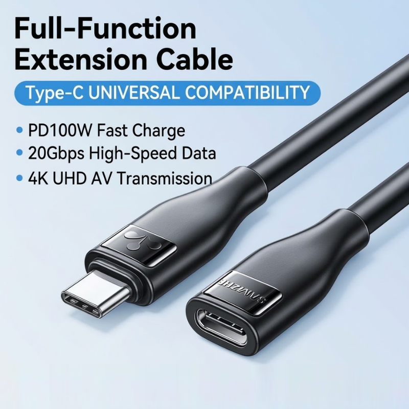 100W USB-C Fast Data Extension Cable
