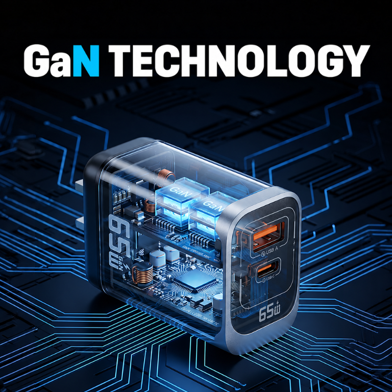 65W GaN Dual-Port Fast Charger