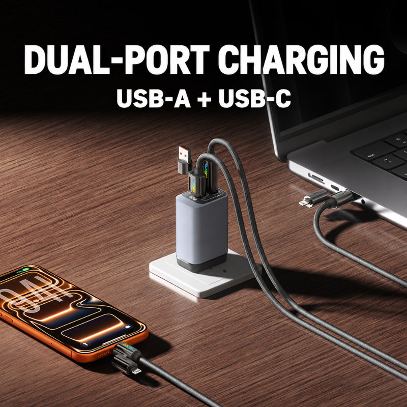 65W GaN Dual-Port Fast Charger