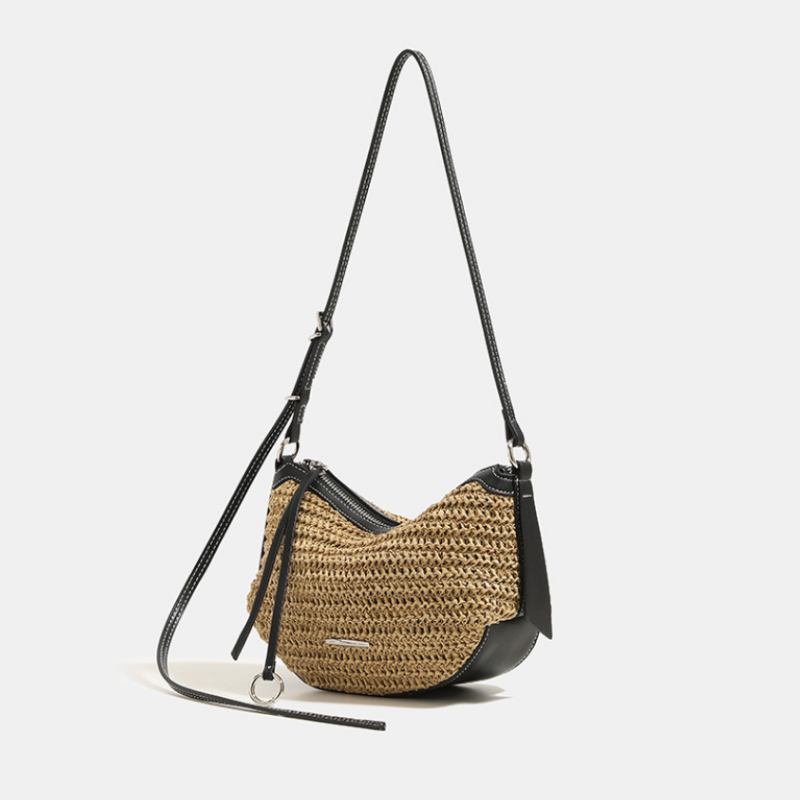 Straw Dumpling Shoulder Bag