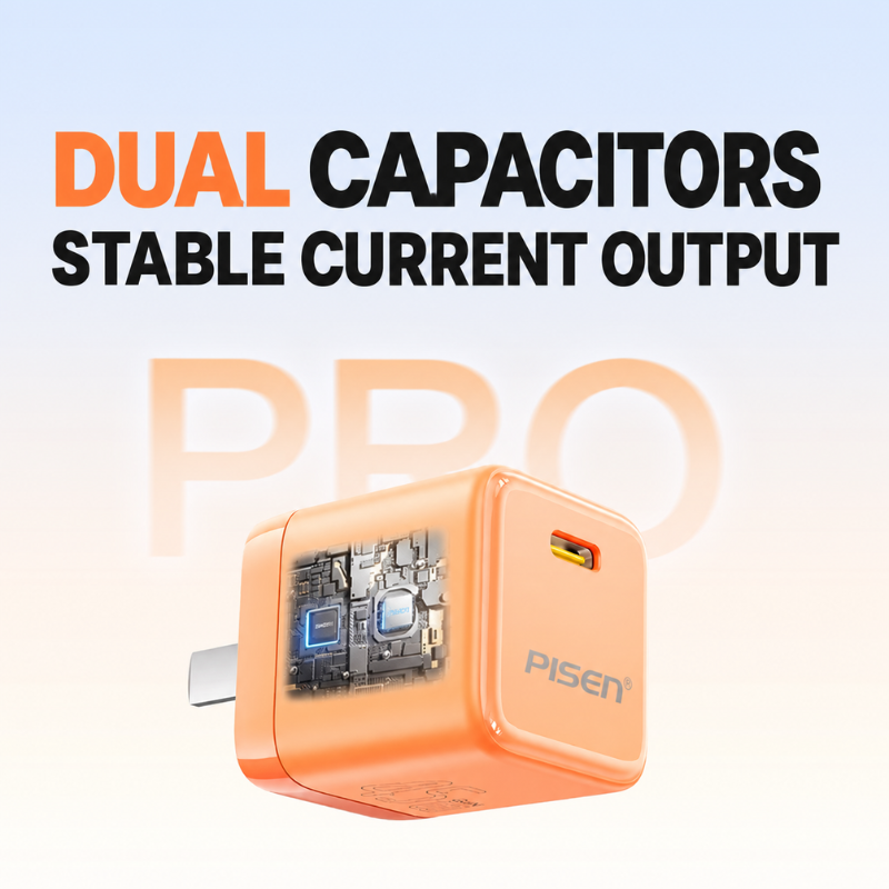 Compact USB-C GaN Wall Charging Adapter