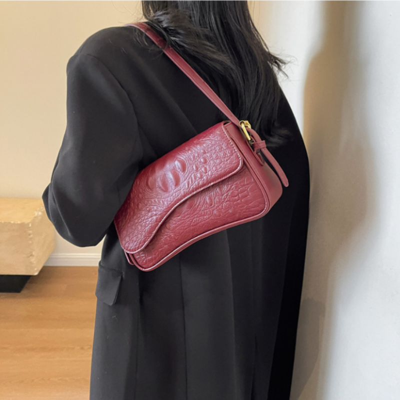 Parisian Croc Shoulder Bag