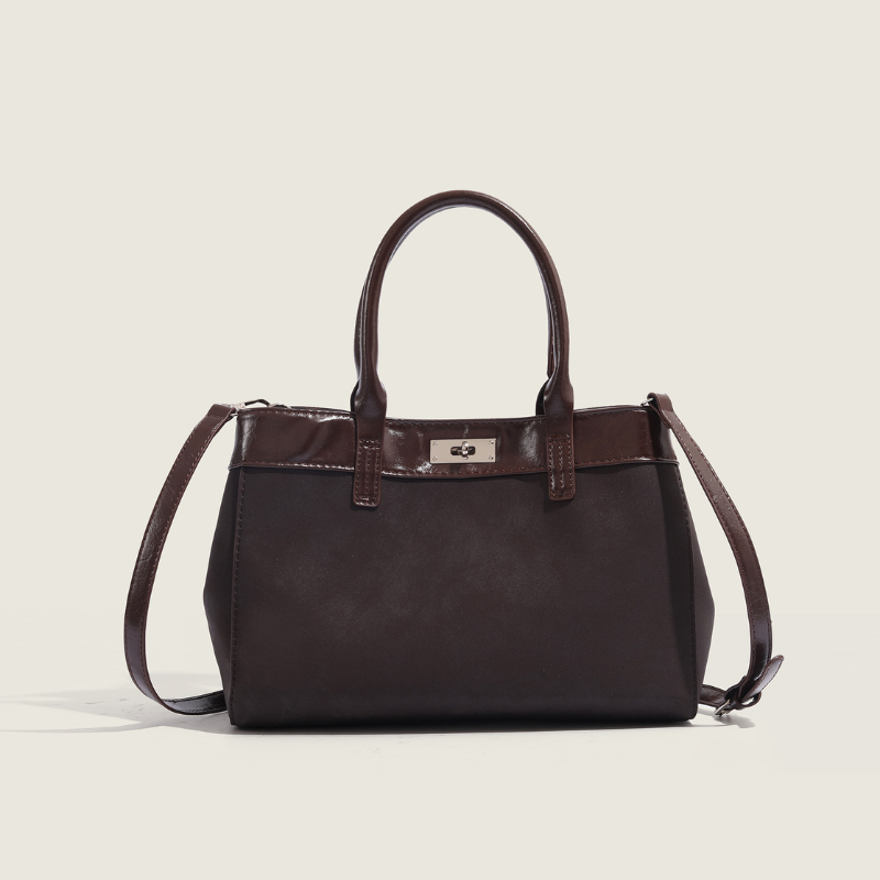 Smooth Leather Structured Handbag