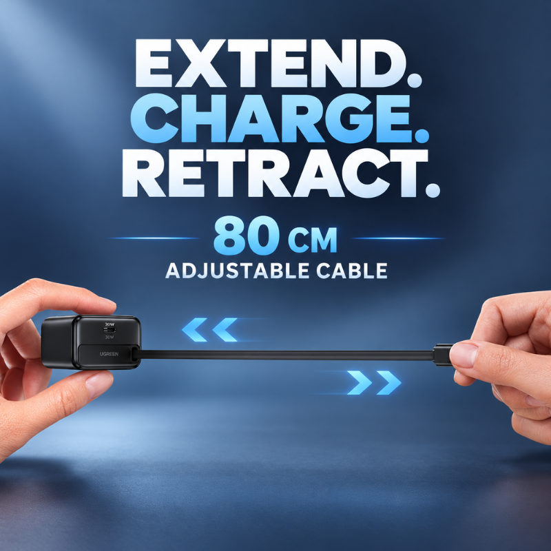 Fast Charging Adapter with Type-C Cable