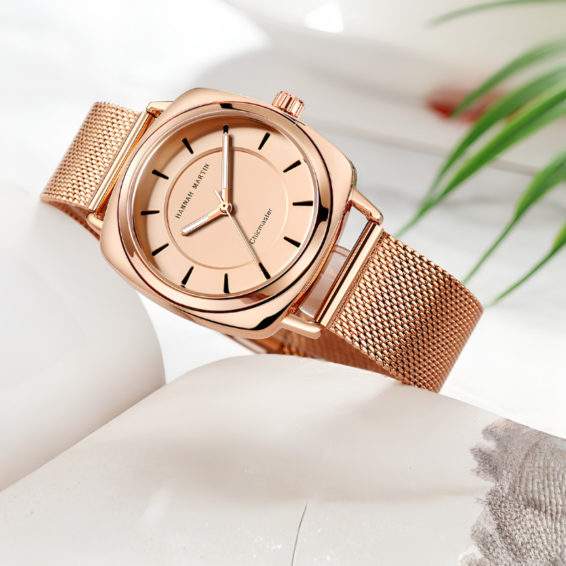 Rose Mesh Minimal Watch