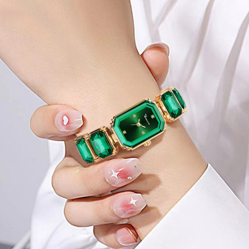 Emerald Luxe Gemstone Women’s Watch