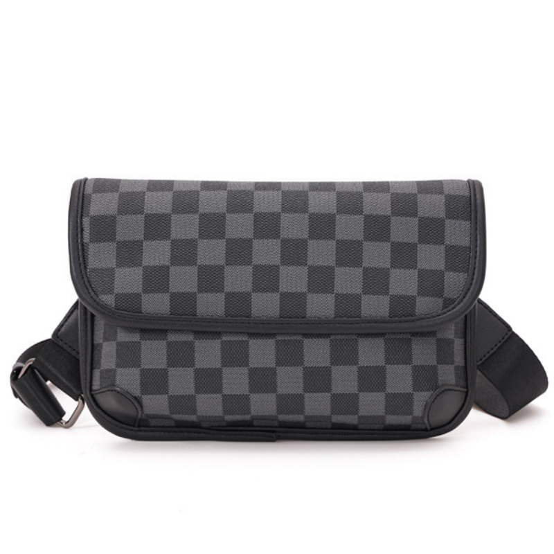 Trendy Plaid Tiger Head Crossbody Bag