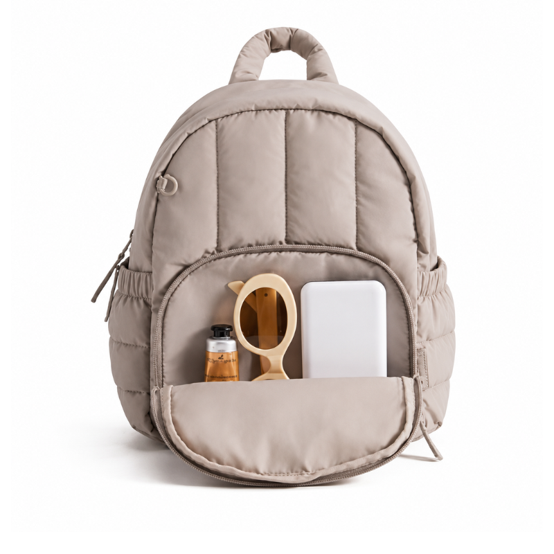 Veloura Quilted Mini Backpack