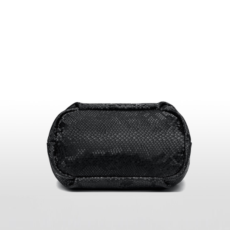 Pleat Chain Genuine Leather Handbag