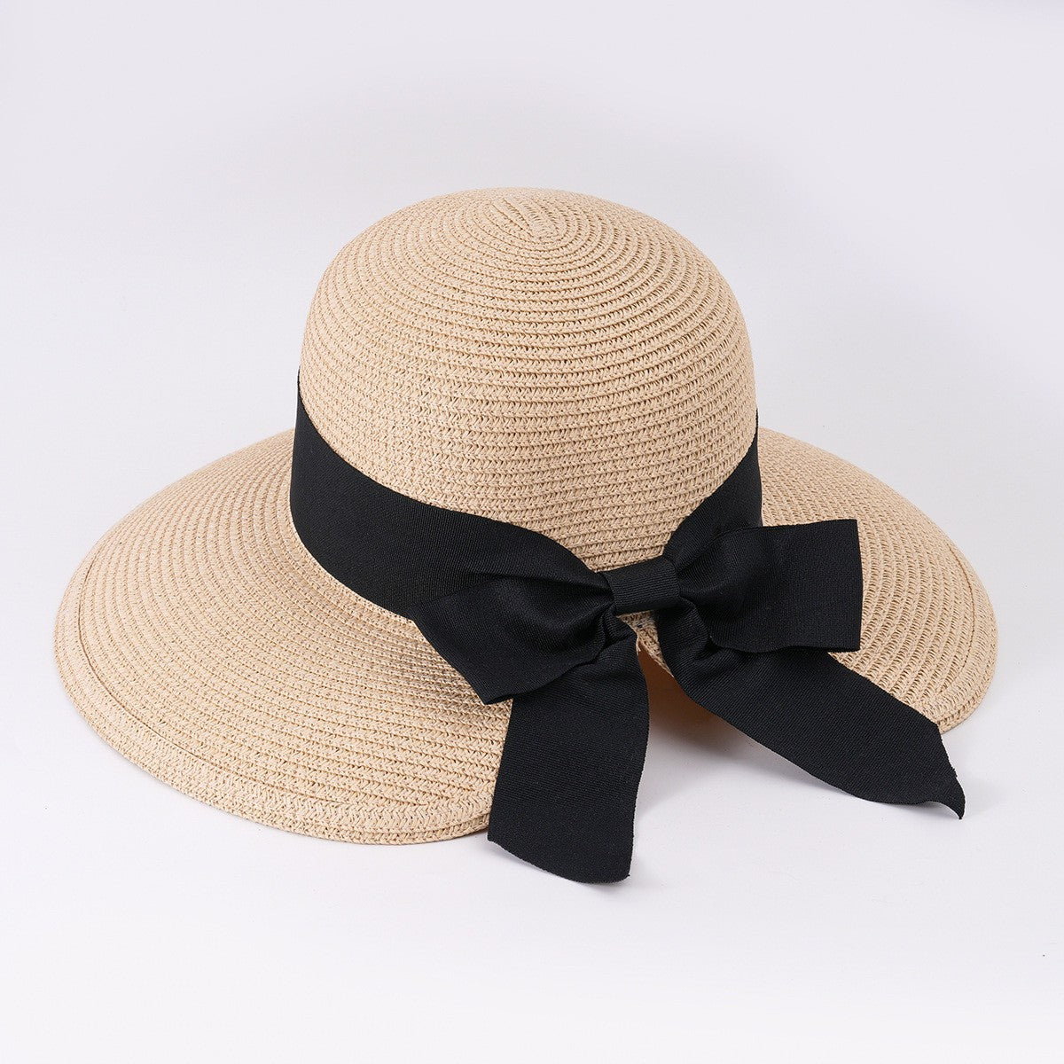 Elodie Bow-Tie Split Brim Straw Hat